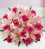 Magnificent Pink Rose & Lily Bouquet