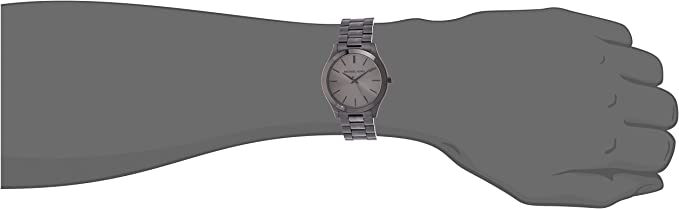 Michael Kors Montre à quartz fine Runway en acier inoxydable pour homme