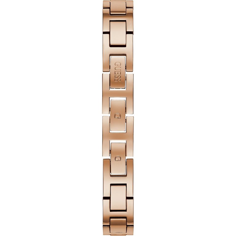 GUESS Women's Rose Gold-Tone Stainless Steel Semi-Bangle Watch 30mm