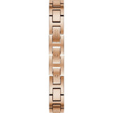 Montre semi-bracelet GUESS pour femme en acier inoxydable couleur or rose 30 mm