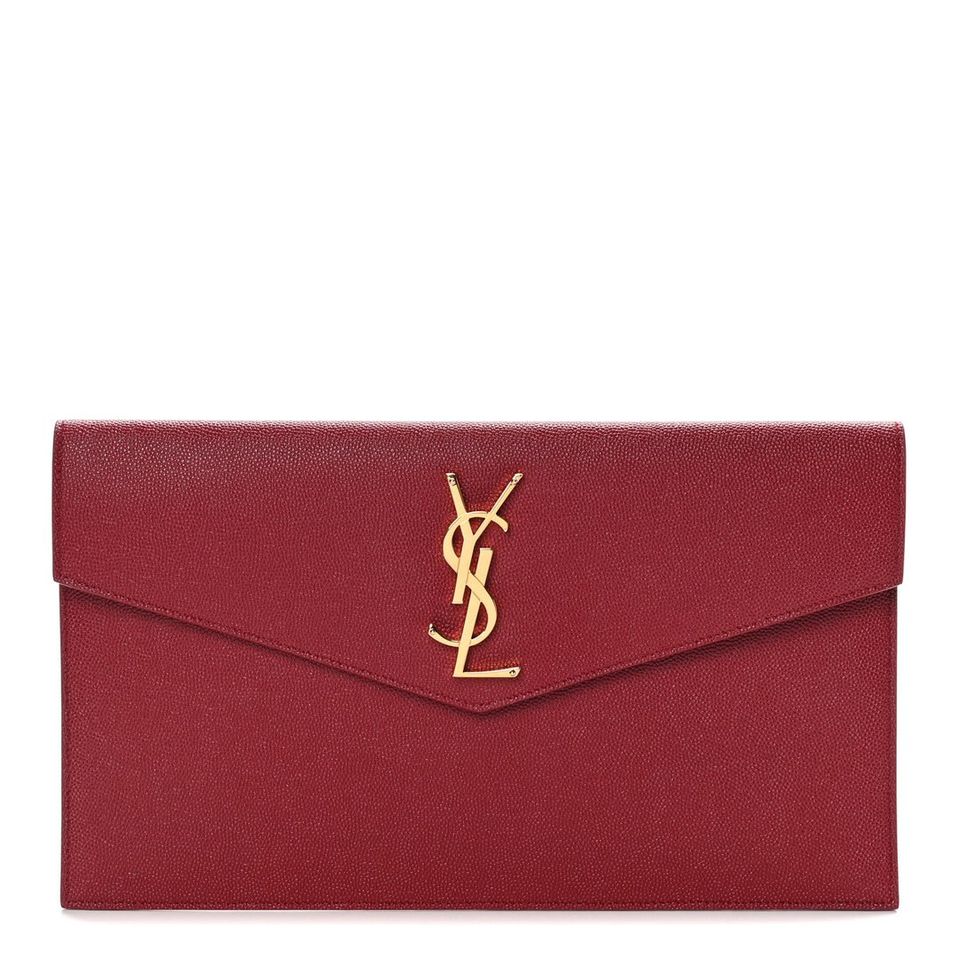 SAINT LAURENT Bolsa Grain De Poudre Uptown Rojo